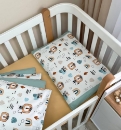 Set lenjerie de schimb pentru patut bebe 3 piese Lion (5)
